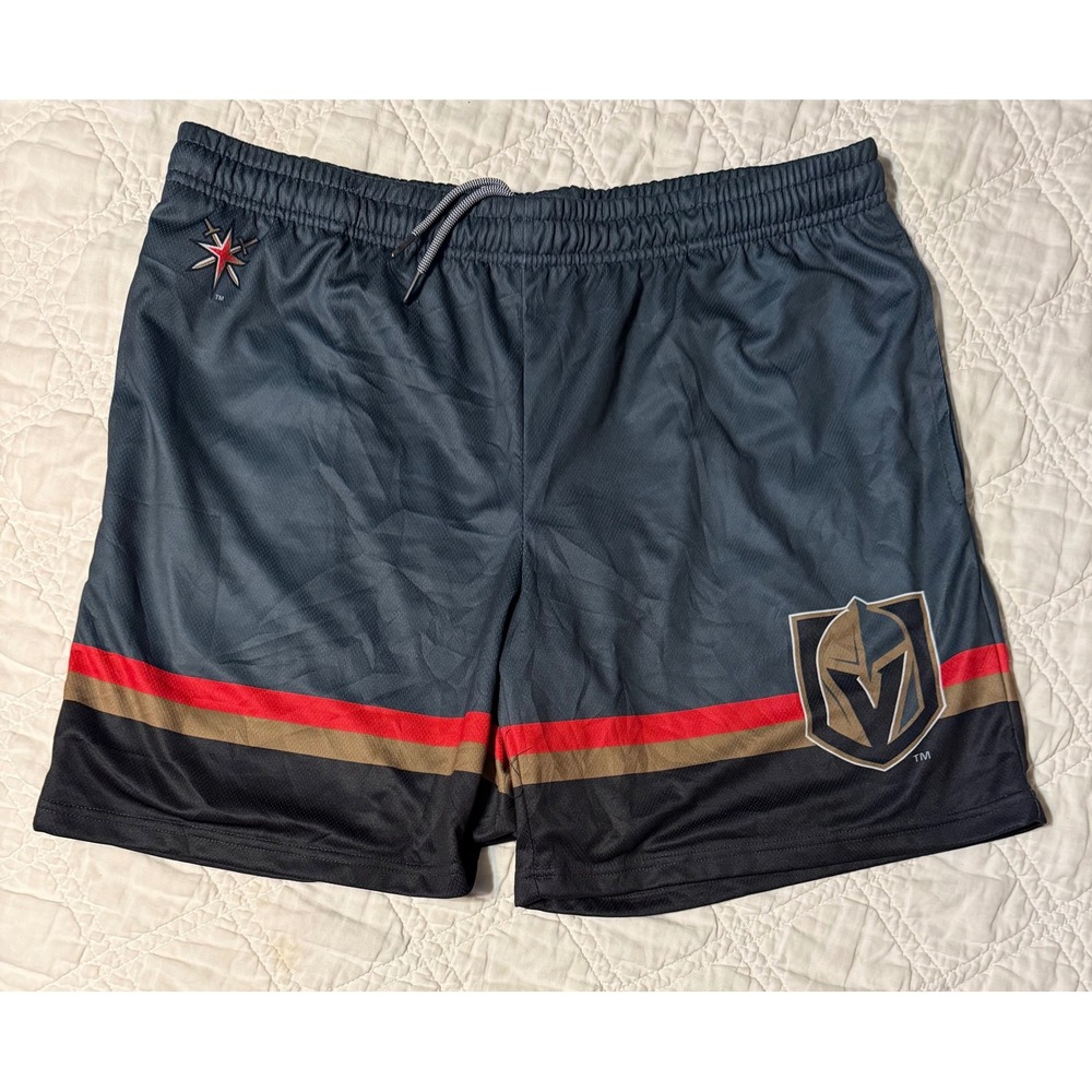 Vegas Golden Knights NHL Calhoun Mens Mesh Athletic Shorts Grey 3XL Hockey
